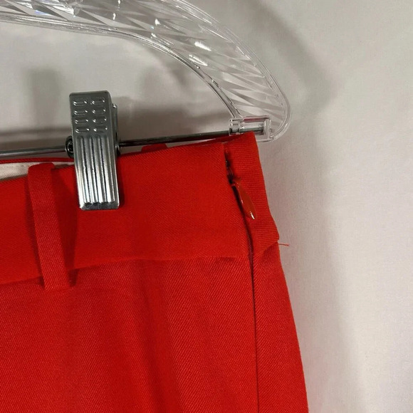 J. Crew Pants Women's 4 Red Stretch Minnie Side Zip Hook Eye Cotton Dry Clean - Picture 4 of 11